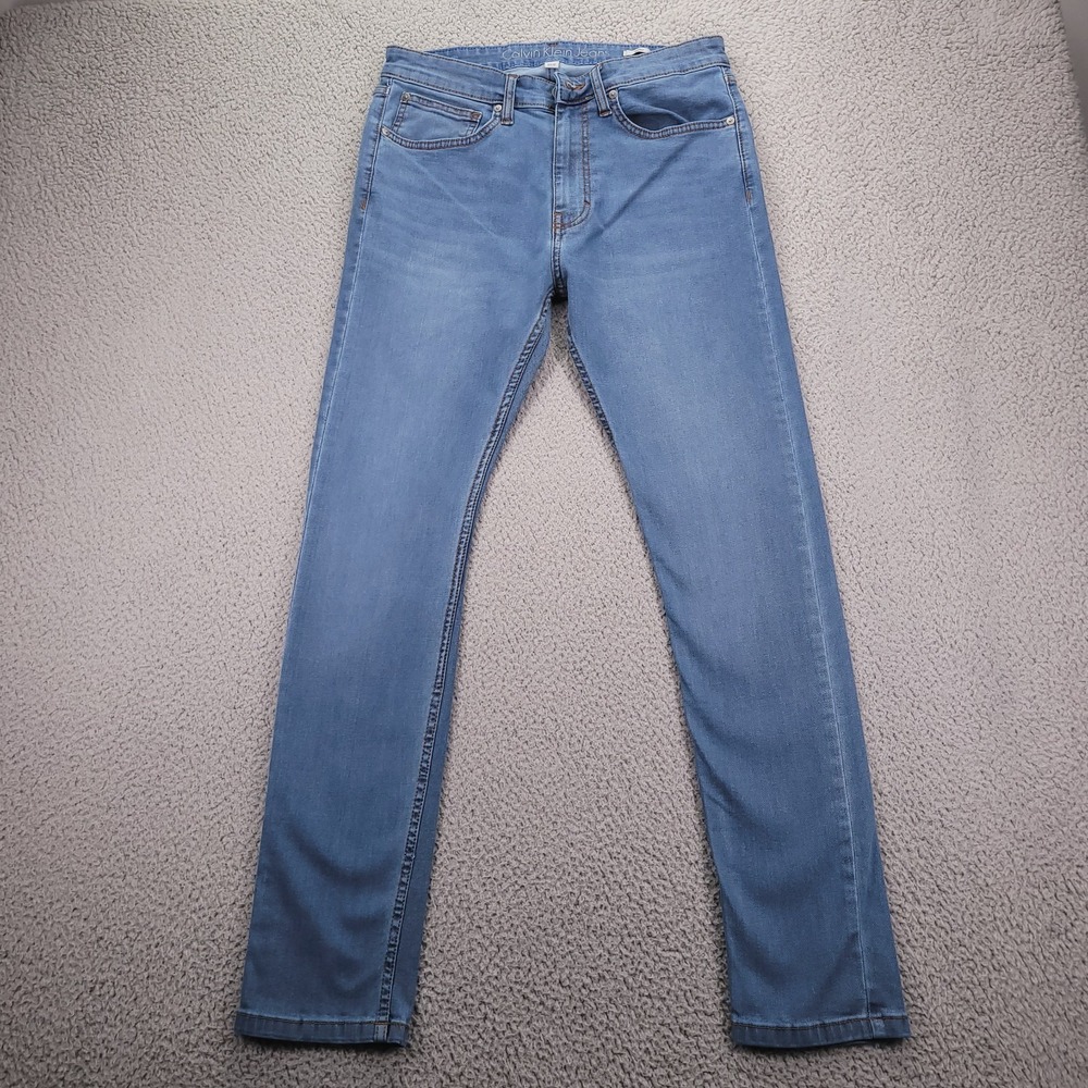 CALVIN KLEIN Jeans Mens Size 31x30 (Tag 32x32)‎ Skinny Medium Wash Stretch Denim